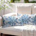 thumbnail image 3 of Christmas Pillow Covers 12x20 Set of 2 Decorations Blue White Snowflakes Throw Pillow Covers Decorative Vintage Winter Pillow Case Farmhouse Rustic Pillowcases Cozy Soft for Sofa Bed Chair Home Decor, 3 of 4