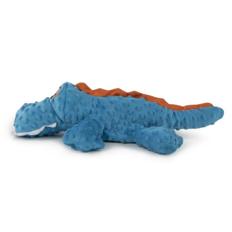 goDog Gator with Chew Guard Technology Durable Durable Plush Squeaker Dog Toy Extra Large Blue Walmart