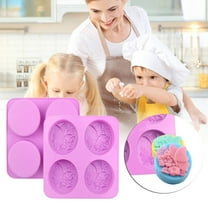 Huayishang Silicone Molds 4 Butterfly Flower Oval Handmade Cake Mold Bread Mold Food Grade Silicone Diy Baking, Kitchen Essentials Clearance Sale Purple