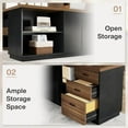 thumbnail image 7 of 78" L-Shaped Executive Office Desk, Large Modern Computer Desk with Drawers and Lateral File Cabinet, 7 of 7
