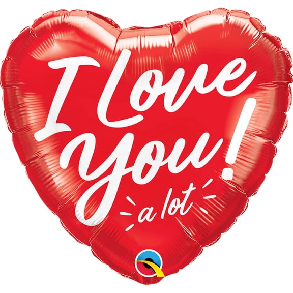 18 inch I Love You A Lot Foil Mylar Balloon - Party Supplies Decorations