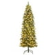 thumbnail image 1 of Árbol de Navidad con Lápiz Flocado Preiluminado, Árbol de Navidad de Esquina Delgado Artificial con Luces Que Cambian de Color y Blanco Cálido, 1000 Exuberantes Puntas de Ramas para, 1 of 13