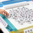 thumbnail image 4 of Ploomi American Mahjong Tiles Set, 166 White Tiles, 4 Color Racks & Pushers, Complete Western Mahjong Set with Blue Carrying Bag for Beginners & Expe, 4 of 7