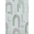 thumbnail image 2 of Addison Rugs Mayfield Premium Machine Washable Transitional Geometric Mint Rectangle Rug, 3' X 5' Machine Washable Transitional Geometric Mint Oversized Sherpa Throw Blanket, 2 of 7
