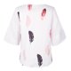 thumbnail image 5 of Camiseta de blusa estampada de manga media con cuello en V informal de verano para mujer Pompotops hkajfhjk471467, 5 of 5