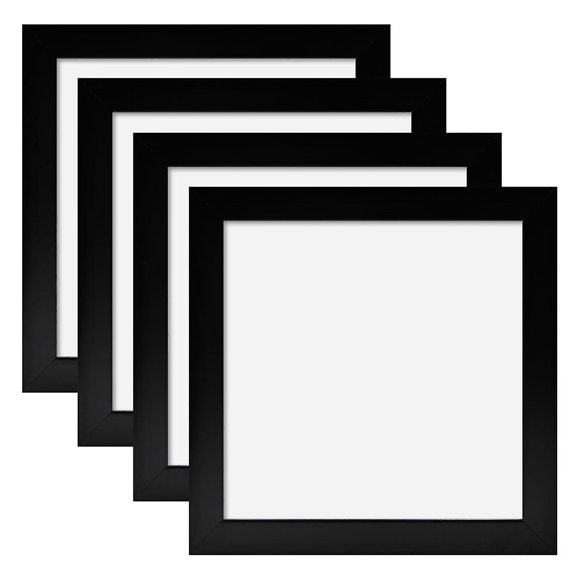 6 Inch Picture Frames Black, Square Photo Frames With Acrylic Glass For Picture, Composite Wood Picture Frames