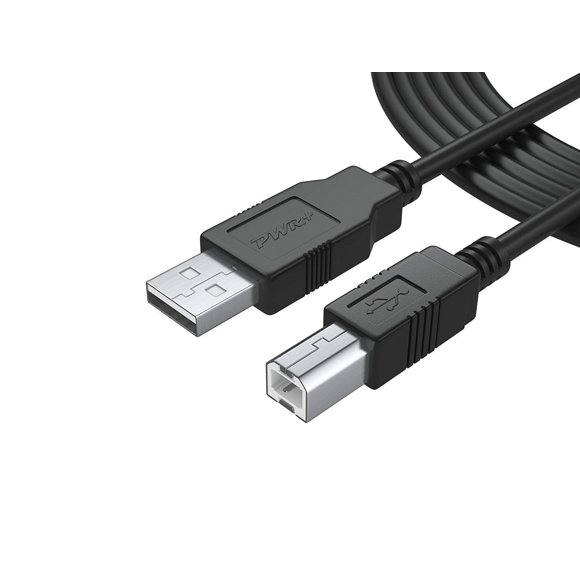 shiyou-Pwr 25 Ft (7.6 Meter) Extra Long USB-Printer-Cable 2.0 for HP OfficeJet Envy; Canon Pixma; Epson Workforce, Stylus, Expression Home; Brother; Silhouette Cameo; Dell Scanner Fax High Speed Cord