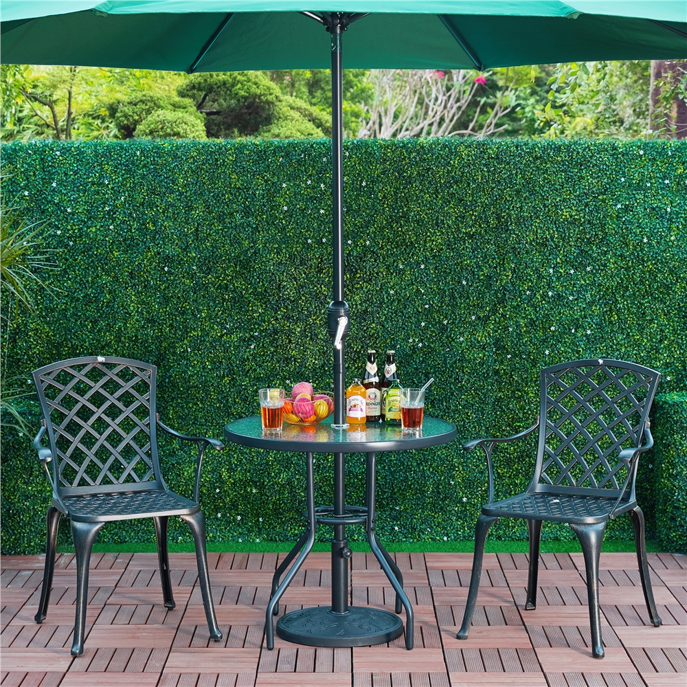 Alden Design 22lbs Metal Patio Market Umbrella Base for Outdoors, Black