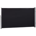 thumbnail image 1 of Écran d'Intimité Extérieur Rétractable 118 Pouces x 71 Pouces, Auvent Latéral Résistant aux UV et Imperméable avec Cadre en Acier, Tissu en Polyester Noir pour Patio, Jardin, Balcon et Terrasse, 1 of 7
