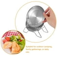 thumbnail image 3 of OFFIGAM Stainless Steel Silver Dinner Plates Set with Stand for Home, 3 of 6