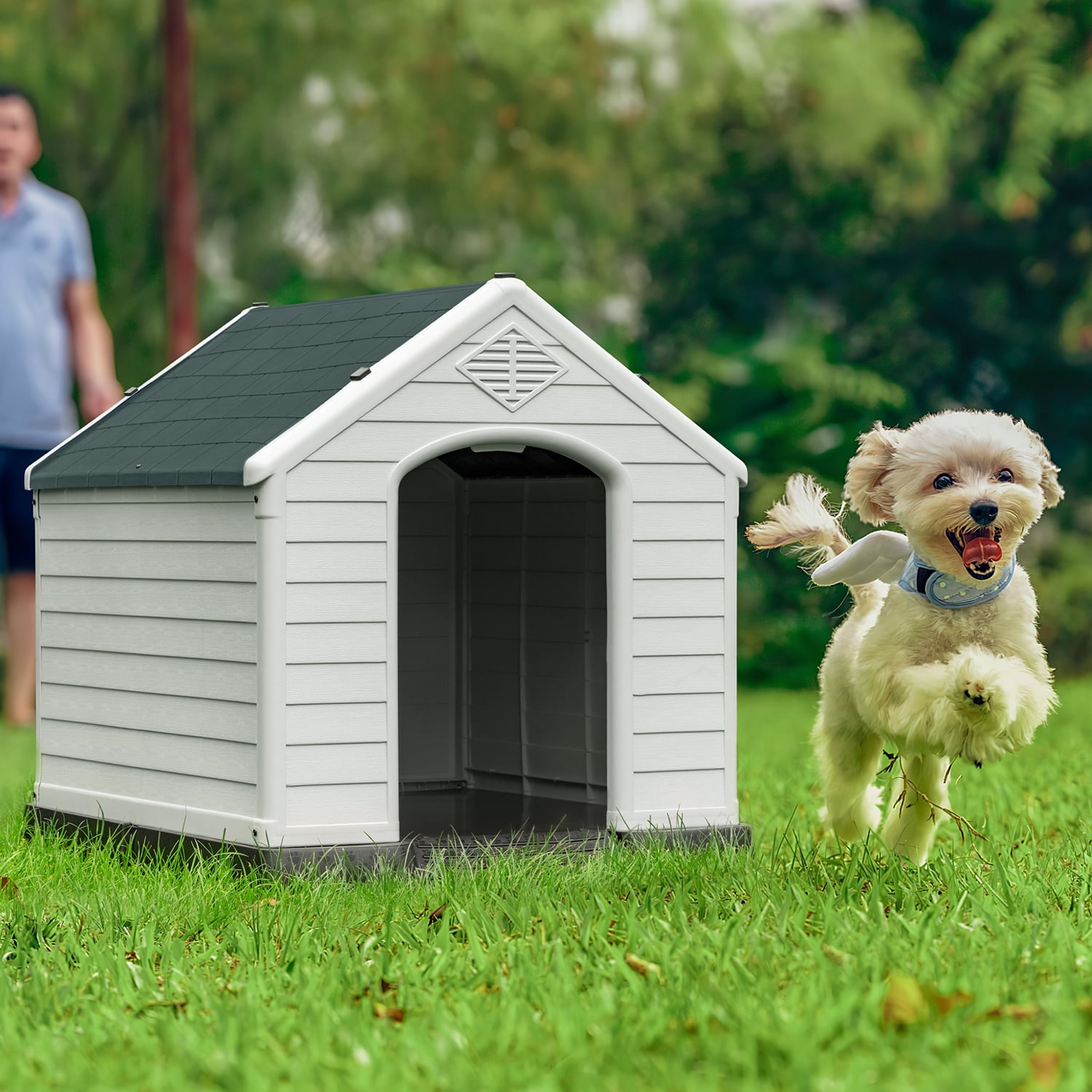 Devoko Large Plastic Dog House Indoor and Outdoor Waterproof and