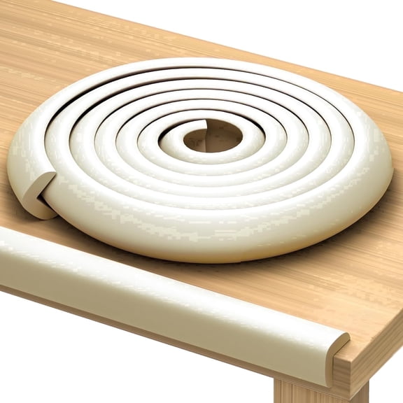 Komfortology Foam Corner Guard for Tables, Desks and Wall Corners, White, 12 ft
