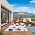 thumbnail image 2 of 4th of July Star Cute Outdoor Rug 4x6 Ft, Non Slip Washable Area Rug, Wooden Striped Farmhouse Patio Rugs Carpet Runner, Large Floor Mat for Indoor/Outdoor Deck Porch Camping, 2 of 8