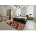 thumbnail image 5 of Ahgly Company Machine Washable Indoor Round Traditional Saffron Red Area Rugs, 3' Round, 5 of 7