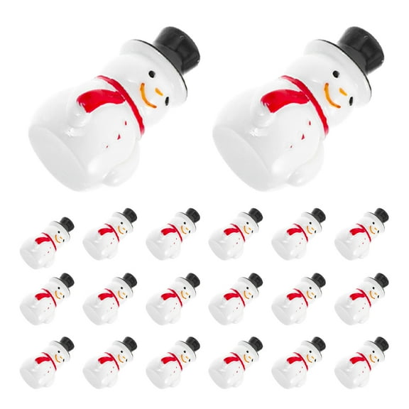 HONMEET 40pcs Christmas DIY Snow Globe Multi Resin Micro Landscape Accessories Crafts