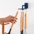 thumbnail image 4 of Injueey Ganchos de pared de 4 garras, soporte de almacenamiento de herramientas de cocina, colgador de utensilios de cocina multifuncional giratorio de Organizadores de utensilios de cocina Azul Injueey HA063318-02B, 4 of 6