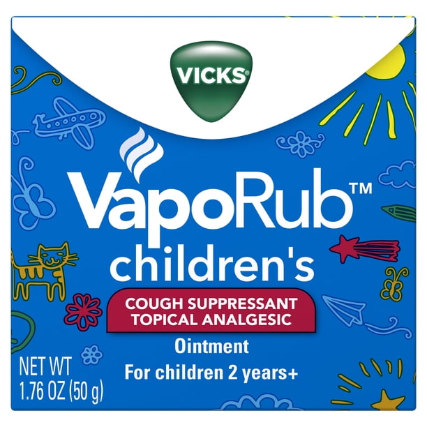 Vicks Vaporub Children S Cough Suppressant Chest Rub Ointment 1 76oz Walmart Com Walmart Com