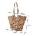 thumbnail image 3 of Bolso De Hombro Bolso de playa de verano de vacaciones de playa huecas casuales Portátiles para vacaciones junto al mar, 3 of 7