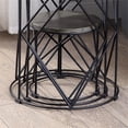thumbnail image 4 of Pemberly Row Contemporary Wood 3-Piece Nesting Tables in Black, 4 of 9