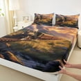 thumbnail image 3 of Castle Fairy Railroad Steam Engine Twin Sheet Sets 3pcs for Teens,Transportation Theme Twin Fitted Sheet Microfiber,Railway Train Breathable Flat Sheet,Super Cozy Room Decor, 3 of 7