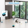 thumbnail image 4 of Pet Deluxe Interactive Cat Toy for Indoor Cats, Cat Feather Toy Treadmill for Bored Kitten Puppy Play Chase Run Exercise, Auto/RC Control DIY Cat Mouse Hunting Toy-Light Blue, 4 of 9