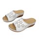 thumbnail image 4 of Sandalias de Cuña de las Mujeres de Moda Versátil de la Playa Peep-Toe Zapatillas de Pie Abierto para la Primavera Y el Verano, 4 of 9
