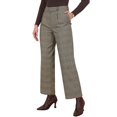 thumbnail image 4 of INSPIRE CHIC Plaid Pants for Women Business Casual Back Elastic Waist Straight Slacks Work Trousers with Pockets XS Plaid, 4 of 6