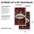 thumbnail image 2 of Coffee (2-PACK) 24" x 36" Vinyl Decals | Sign Insert Peel & Stick Decals Stickers Window Signs, 2 of 2