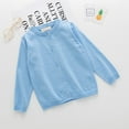 thumbnail image 4 of SYNPOS 1-7T Baby Girls Cotton Cardigan Long Sleeve Kid Button Sweater Girl Cardigans Uniform Sweater, 4 of 15