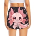thumbnail image 2 of Lsque Chibi Axolotl Sakura Fantasy Printed Women's Running Shorts with Liner Pockets,Elastic Quick Dry Workout Athletic Gym Yoga Shorts,Womens High Waist Shorts-Medium, 2 of 9