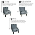 thumbnail image 6 of Zenna Home Pixel Stretch 1-Piece Wing Chair Slipcover Furniture Cover, Steel Blue, 6 of 8