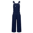 thumbnail image 6 of gakvbuo Summer Jumpsuits Overalls Romper Playsuit Suspender Trousers for Women'S Solid Color Sleeveless Casual Wide-Leg Jumpsuit Adjustable Shoulder Strap Romper WithPockets, 6 of 7