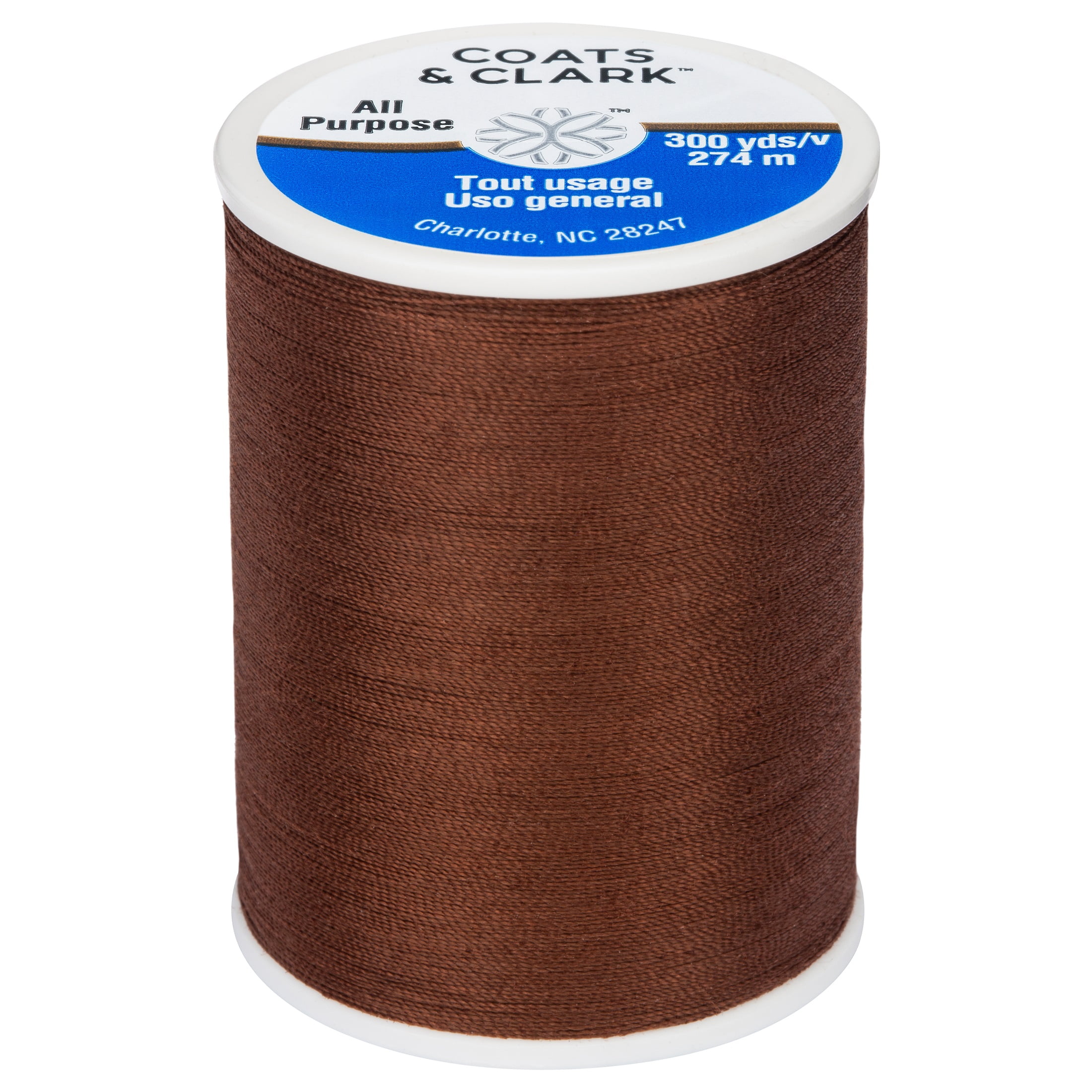(3 pack) Coats & Clark All Purpose Dark Brown Thread, 300 Yards