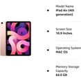 thumbnail image 6 of Restored 2020 Apple iPad air Wi Fi 64 GB Rose Gold (4th Generation) (Refurbished), 6 of 6