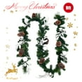 thumbnail image 1 of Gymax 9FT Pre-lit Christmas Decoration Garland Rattan w/ 50 LED Lights Timer, 1 of 9
