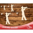 thumbnail image 3 of Unfinished Wood Band Trombone Player Shape 10" / 3/4", 3 of 3