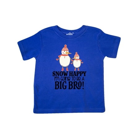 

Inktastic Christmas Big Bro Announcement Snowman Gift Toddler Boy Girl T-Shirt