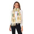 thumbnail image 2 of FORMRS Womens Scarf Winter Soft Long Big Warm Shawls Wrap Tassel Scarves, Sunshine Pineapples, 2 of 9