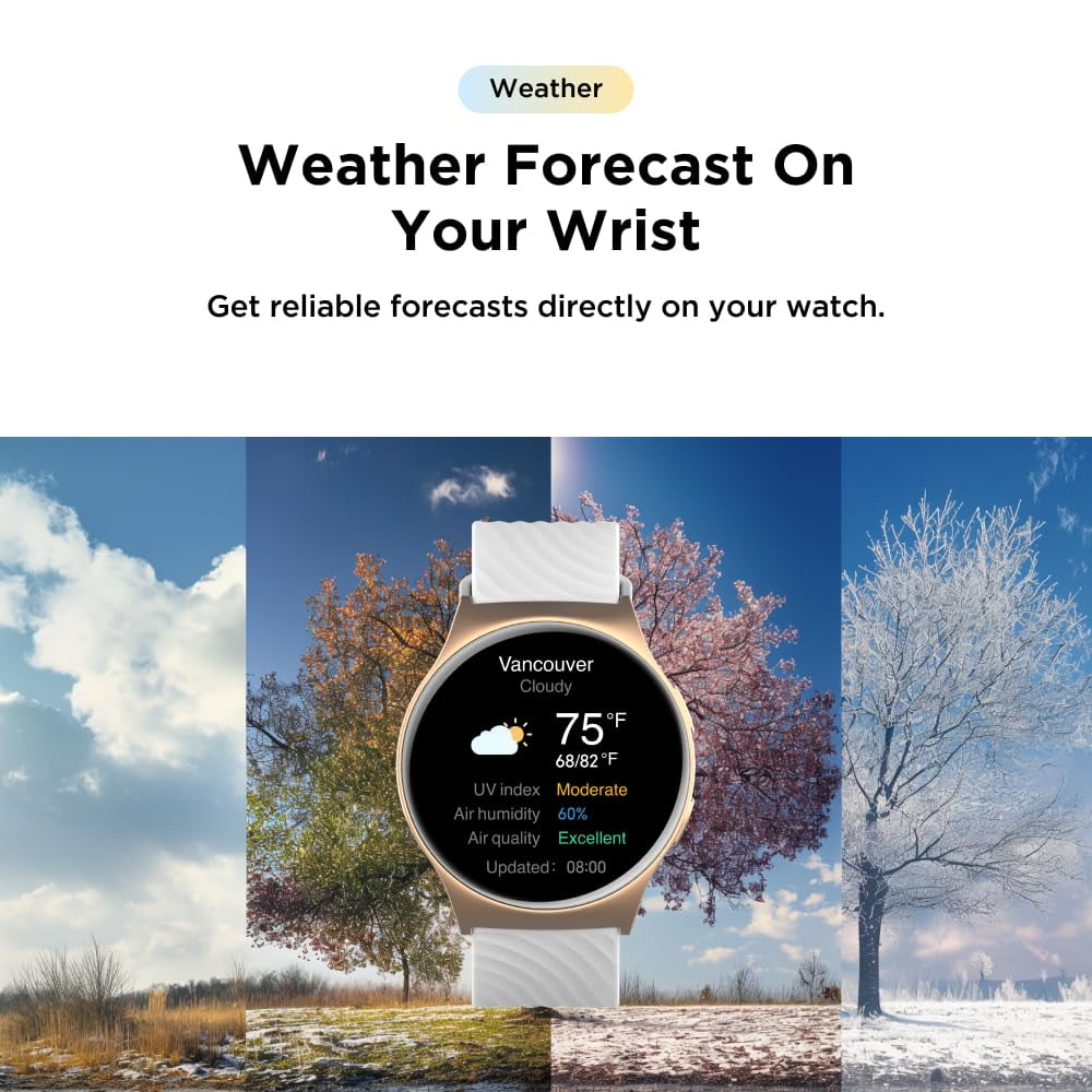 Motorola Moto Watch 120 1.43" AMOLED Bluetooth AI Smartwatch, Rose Gold