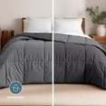thumbnail image 3 of Bare Home 1800 Collection Reversible Down Alternative Comforter, All-Season, Oversized King, Gray/Forged Iron Gray, 3 of 10