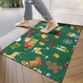 thumbnail image 4 of Green Christmas Santa and Snowman Pattern Door Rugs,Washable Non Slip Door Mats Indoor,Decorative Door Mats,Entry Mat Indoor for Entrance,Bedroom,Kitchen,Bathroom,17"x30", 4 of 6