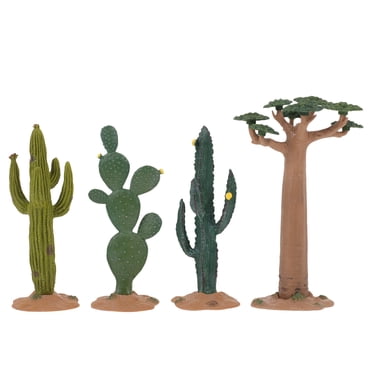 4PCS Simulated Micro Cactus Plant Decor Sand Table Cactus Plant Model Ornament