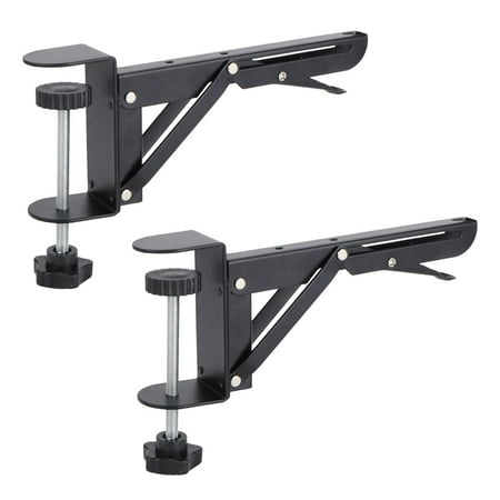 

under Desktop Mouse Keyboard Tray Adjustable Clamp Folding Bracket Support Sturdy Metal for Computer Keyboard Platform Wrist Rest Shelf Brackets for 1-8cm Thickness