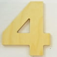 thumbnail image 1 of Package of 1, 18 Inch X 3/4" Baltic Birch "4" Plywood Numbers In The Arial Font | Thick For Art & Craft Project, Made in USA, 1 of 1