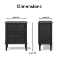 thumbnail image 3 of Finch Webster 3 Drawer Storage Cabinet Dark Gray, 3 of 12