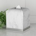 thumbnail image 2 of nu steel Misty Silver collection Tissue Box Cover, Perfect For Home & Bathroom Accessories, 2 of 5
