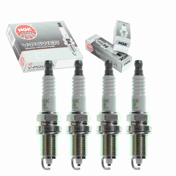4 pc NGK V-Power Spark Plugs compatible with Honda Civic 1.5L 1.6L L4 1992-2000
