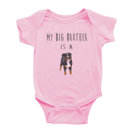 

My Big Brother Is A Bernese Mountain Dog Funny Baby Outfits Boy Girl Unisex