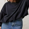 thumbnail image 2 of Pull Col Rond à Manches Longues en Couleur Unie pour Femme, 2 of 4