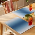 thumbnail image 4 of Navy Blue Grey Ombre Placemats Set of 4 Farmhouse Gradient Minimalist Place Mats Indoor Wipeable Table Mats Washable Cloth Dining Table Placemats for Kitchen Holiday Party Home Decor 13x19 Inch, 4 of 9